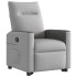 Sillón reclinable elevable de tela gris