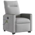 Sillón de masaje reclinable de pie de tela gris