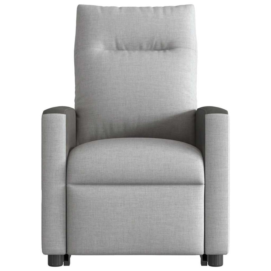 Sillón de masaje reclinable de pie de tela gris