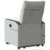 Sillón de masaje reclinable de pie de tela gris