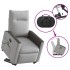 Sillón de masaje reclinable de pie de tela gris