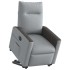 Sillón eléctrico reclinable elevable de tela gris
