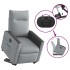 Sillón eléctrico reclinable elevable de tela gris