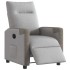 Sillón reclinable eléctrico de tela gris
