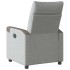 Sillón reclinable eléctrico de tela gris