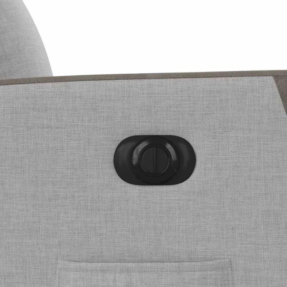 Sillón reclinable eléctrico de tela gris