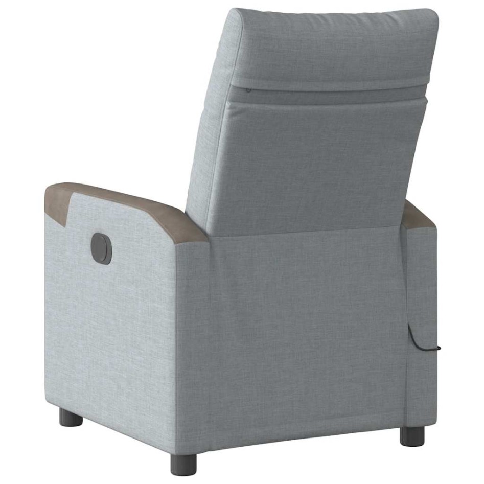 Sillón reclinable de masaje eléctrico tela gris