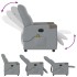 Sillón reclinable de masaje eléctrico tela gris