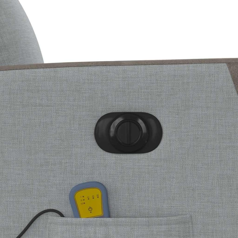 Sillón reclinable de masaje eléctrico tela gris