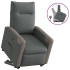 Sillón reclinable elevable de tela gris