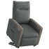 Sillón reclinable elevable de tela gris