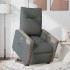 Sillón reclinable elevable de tela gris