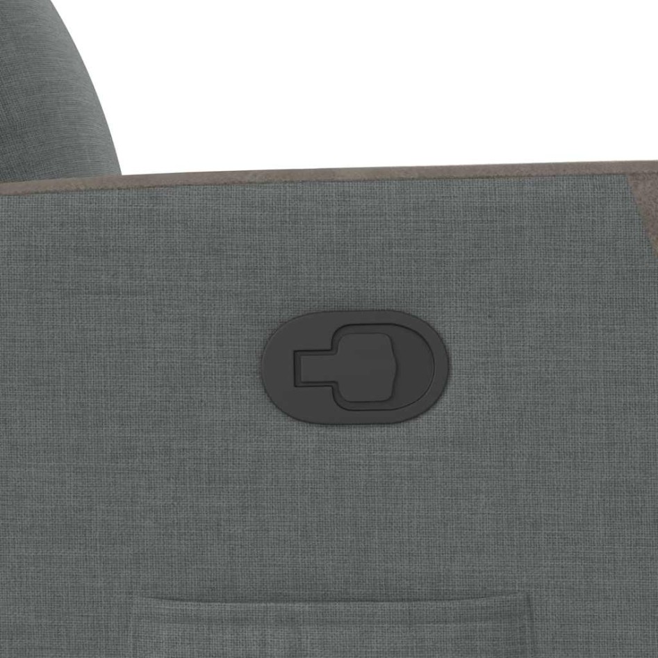 Sillón reclinable elevable de tela gris