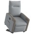 Sillón eléctrico reclinable elevable de tela gris
