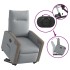 Sillón eléctrico reclinable elevable de tela gris