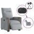 Sillón eléctrico reclinable elevable de tela gris