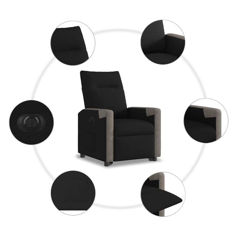 Sillón eléctrico reclinable elevable de tela