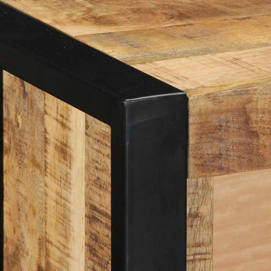 Mueble de TV madera maciza de mango rugosa 80x30x25