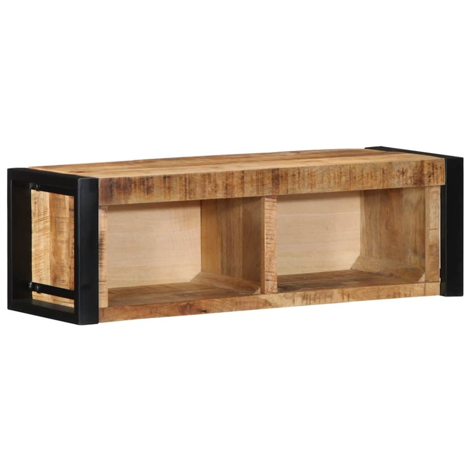 Mueble de TV madera maciza de mango rugosa 80x30x25