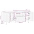 Mueble de TV madera maciza de mango 105x33,5x46