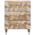 Mesita de noche madera maciza de mango 50x33x60