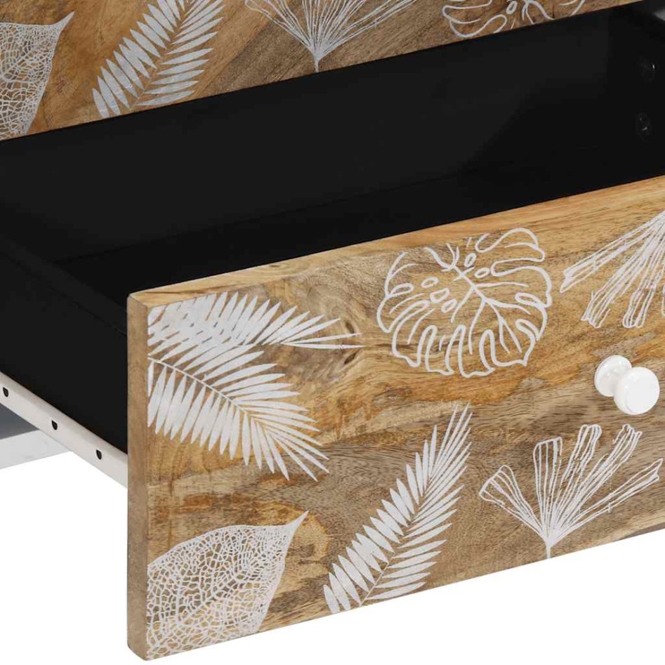 Mesita de noche madera maciza de mango 50x33x60