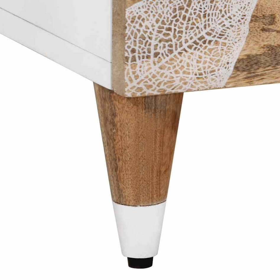 Mesita de noche madera maciza de mango 50x33x60