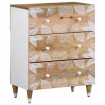 Aparador de madera maciza de mango 60x33,5x75 cm