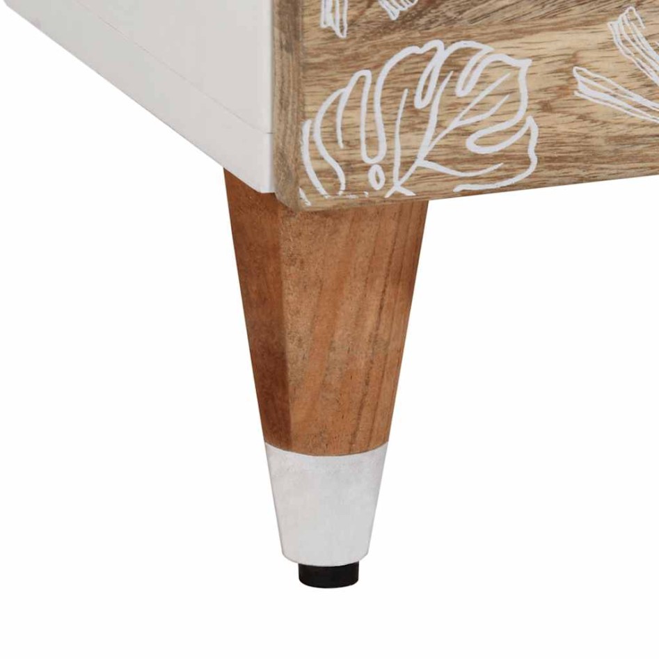 Mesitas de noche 2 uds madera maciza de mango 40x33x46