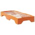 Estructura de cama apilable sin colchón marrón cera 90x190