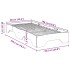 Estructura de cama apilable sin colchón marrón cera 90x190