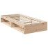 Sofá cama sin colchón madera maciza de pino 80x200