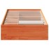 Sofá cama sin colchón madera maciza pino marrón cera 80x200