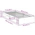 Diván sin colchón marrón cera 75x190 cm madera maciza de