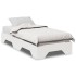 Estructura de cama sin colchón apilable blanca 75x190