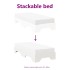 Estructura de cama sin colchón apilable blanca 75x190