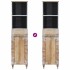 Mueble de baño madera maciza de mango 38x33,5x160