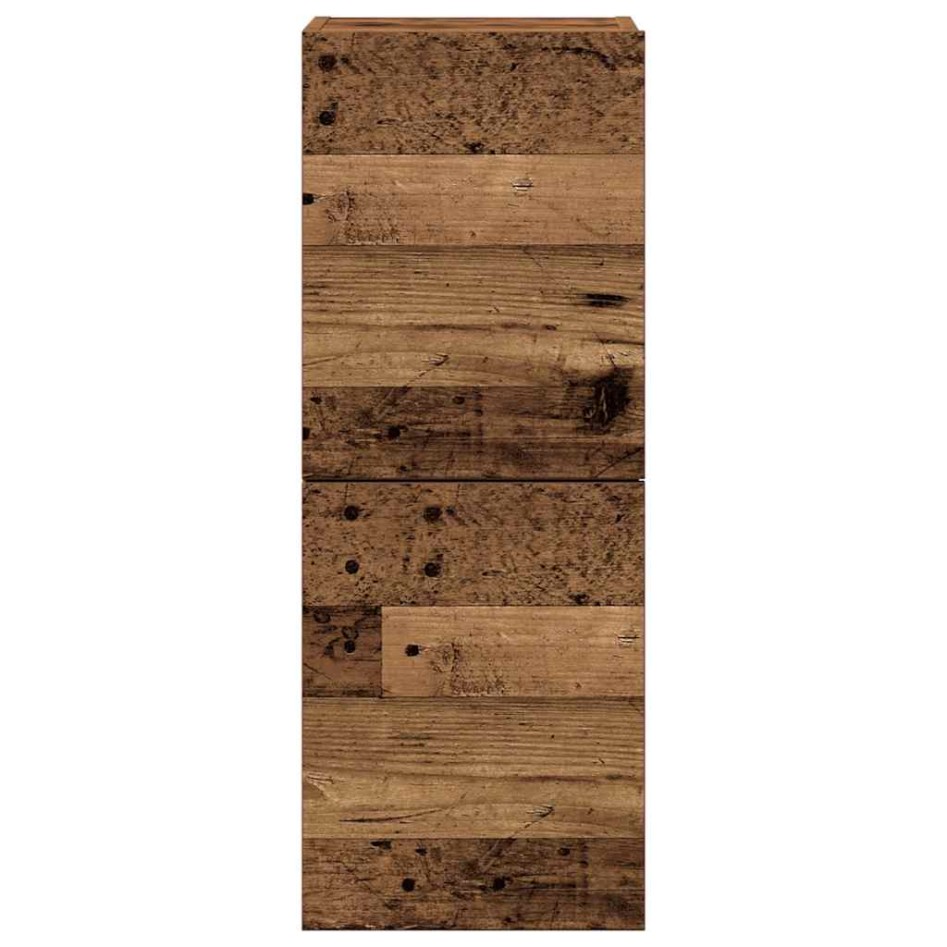 Conjunto de mueble de TV 4 piezas montado la pared madera