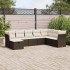 Set sofás de jardín 8 piezas y cojines ratán sintético