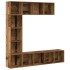 Estantería para libros 3 uds madera vieja madera de