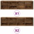 Estantería para libros 3 uds madera vieja madera de
