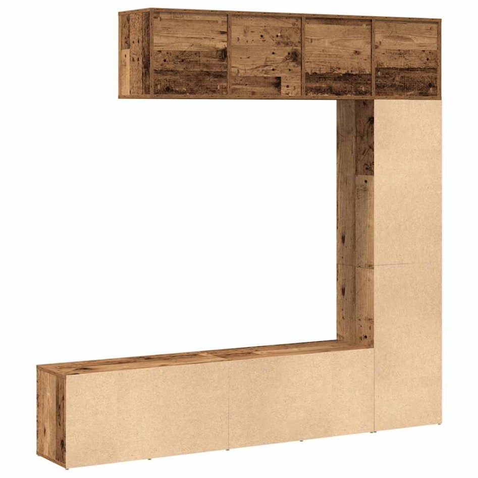 Estantería para libros 3 uds madera vieja madera de