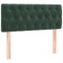 Cama box spring colchón y LED terciopelo verde oscuro