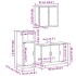 Set de muebles de baño 3 pzas madera contrachapada gris