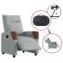 Sillón reclinable eléctrico tela gris