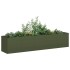 Jardinera de acero laminado en frío verde oliva 200x40x40