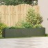 Jardinera de acero laminado en frío verde oliva 200x40x40
