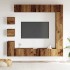 Conjunto de mueble de TV 9 piezas montado la pared madera