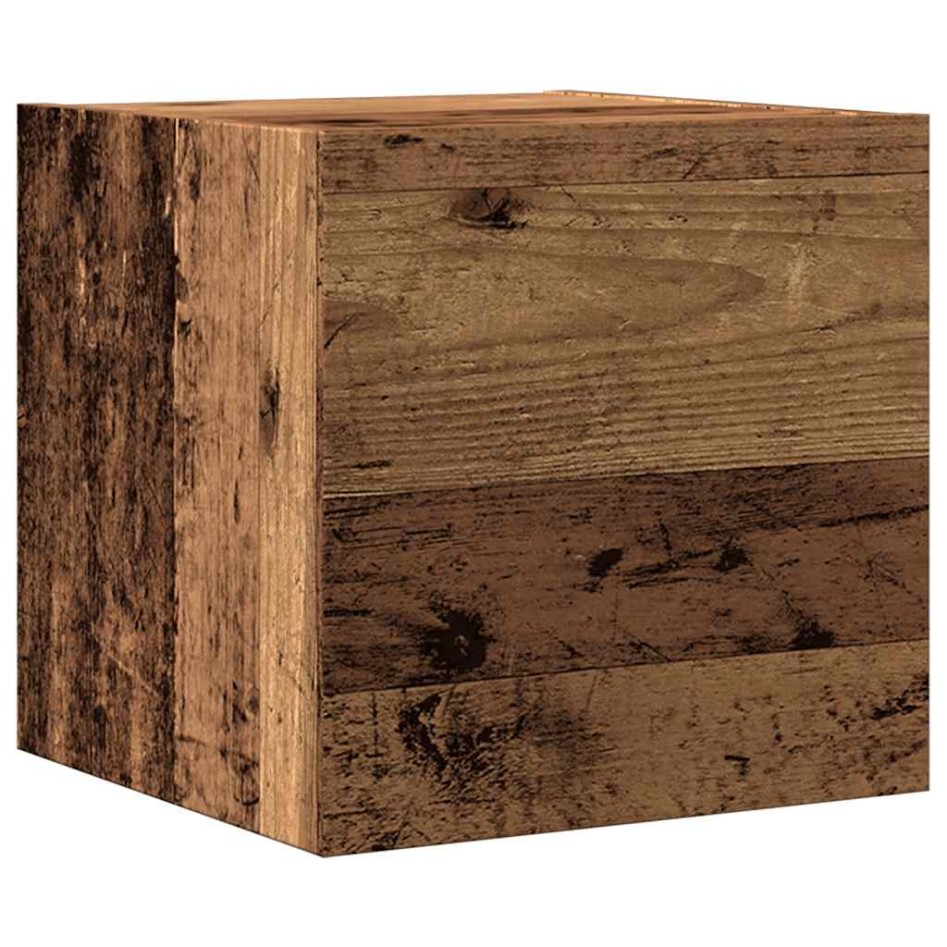 Conjunto de mueble de TV 9 piezas montado la pared madera