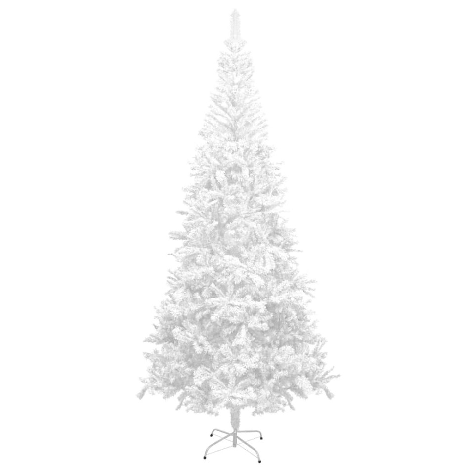 Árbol de Navidad artificial con luces y bolas blanco 240